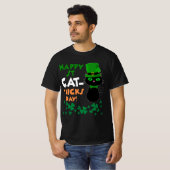 Funny St Pat's Paddy Patrick Day's Happy St Cat Tr T-shirt (Voorkant volledig)