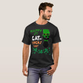 Funny St Pat's Paddy Patrick Day's Happy St Cat Tr T-shirt (Voorkant volledig)