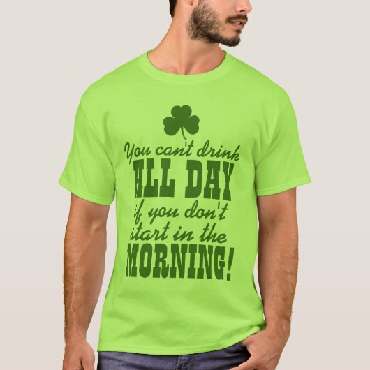 Funny St. Patty's Day Drink T-shirt (Voorkant)