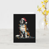Funny St. Saint Bernard Christmas Graphics Dog Lig Kaart (Gele Bloem)