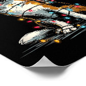 Funny St. Saint Bernard Christmas Graphics Dog Lig Poster (Hoek)