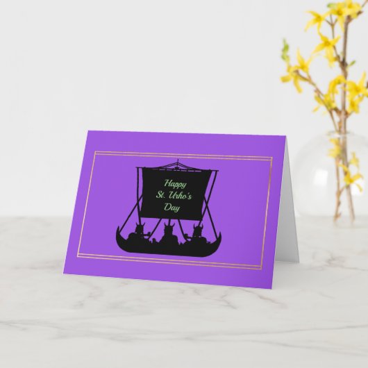 Funny St. Urho's Day Toast Wenskaart Kaart (Gele Bloem)