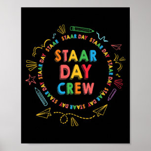 Funny Staar Day Crew Testing Teachers Studenten Poster