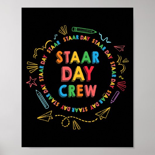 Funny Staar Day Crew Testing Teachers Studenten Poster (Voorkant)