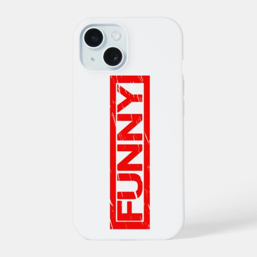 Funny Stamp iPhone 15 Case (Achterkant)