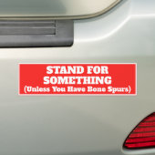 Funny stand voor iets citaat bumpersticker (Op auto)
