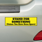 Funny stand voor iets citaat bumpersticker (Op auto)