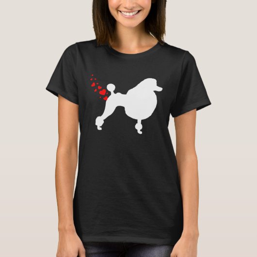 Funny Standard Poodle Owner Valentines Day Heart F T-shirt (Voorkant)