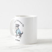 Funny Standard Schnauzer Dog Business Suit Coffee  Koffiemok (Voorkant links)