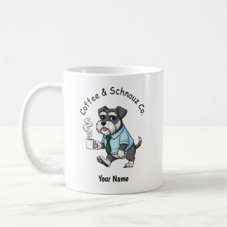 Funny Standard Schnauzer Dog Business Suit Coffee  Koffiemok