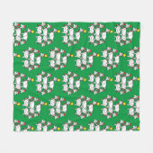 Funny Stapelde Santa Goats Fleece Deken (Voorkant (Horizontaal))