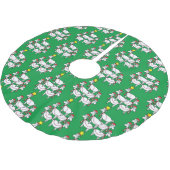 Funny Stapelde Santa Goats Kerstboom Rok (Gekanteld)