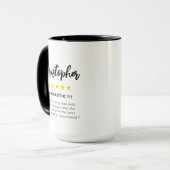 Funny Star Rating Valentijnsdag Novelty Coffee Mok (Voorkant links)