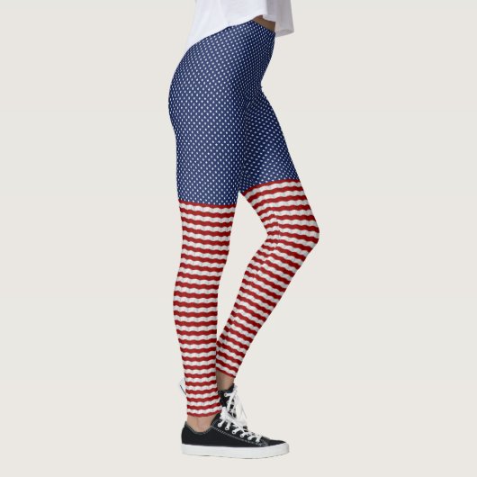 Funny Stars en Stripes Patriottic Leggings (Rechts)