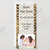 Funny Stars Pattern transparant + je rug en tekst Magnetische Uitnodiging (Voorkant)