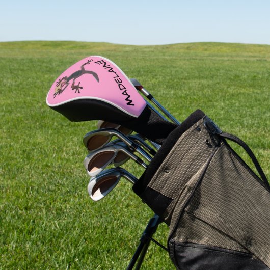 Funny Startled Lizard Custom Name Golfheadcover (Insitu)