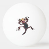 Funny Startled Lizard Gecko Pingpongbal (Voorkant)