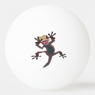 Funny Startled Lizard Gecko Pingpongbal
