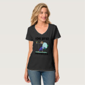 Funny Statement Sloth Home Kantoor notebook Werken T-shirt (Voorkant volledig)