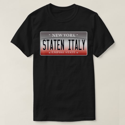 Funny Staten Italy Island NY New York Italiaanse A T-shirt (Design voorkant)