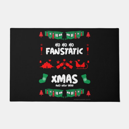 Funny Static Caravan Mobile Home Gifts Doormat Deurmat (Voorkant)