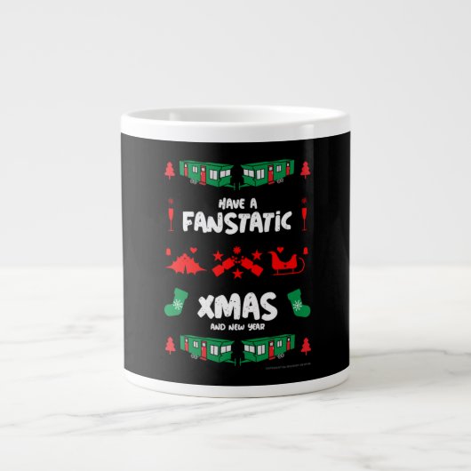 Funny Static Caravan Mobile Home Gifts Grote Koffiekop (Voorkant)
