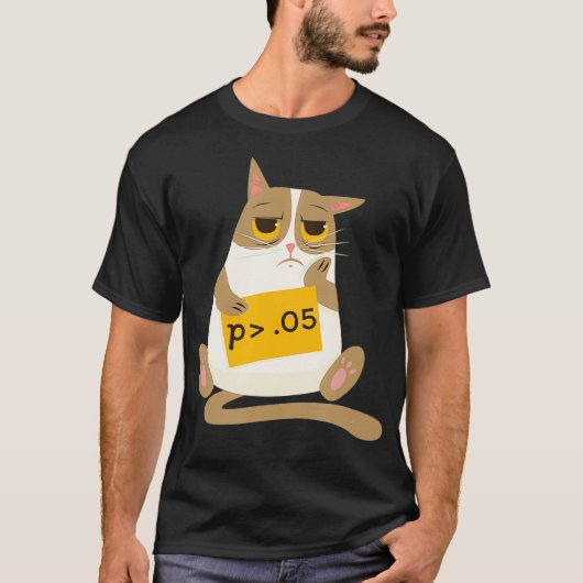 Funny Statistics Researcher - High p-value  T-shirt (Voorkant)