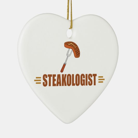 Funny Steak Keramisch Ornament (Rechts)