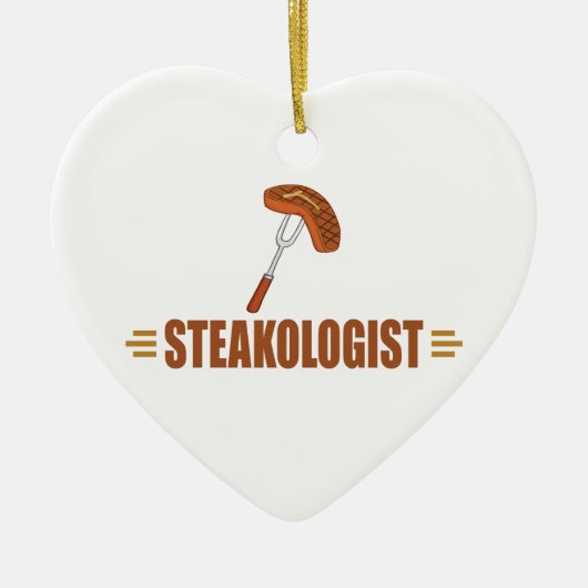Funny Steak Keramisch Ornament (Voorkant)