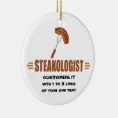 Funny Steak Keramisch Ornament (Rechts)