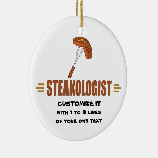 Funny Steak Keramisch Ornament (Rechts)