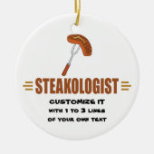 Funny Steak Keramisch Ornament (Voorkant)