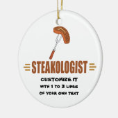 Funny Steak Keramisch Ornament (Links)