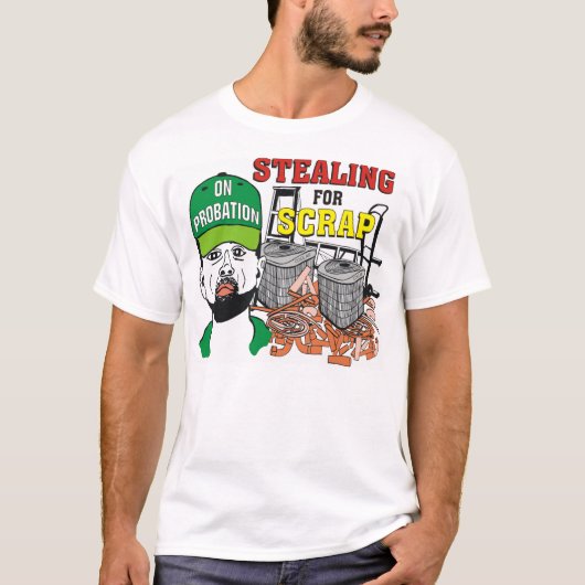Funny Stealing for Sshit Mannen T Shirt (Voorkant)