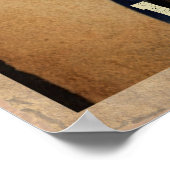 Funny Steampunk Cat in blue Jacket Poster (Hoek)