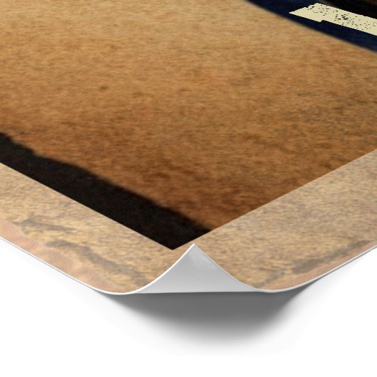 Funny Steampunk Cat in blue Jacket Poster (Hoek)