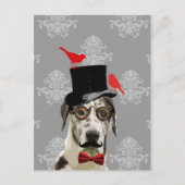 Funny steampunk dog briefkaart (Voorkant)