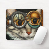 Funny Steampunk Glasses Cat Muismat (Met muis)