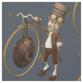Funny  Steampunk Penny Farthing Stof (Close Up)