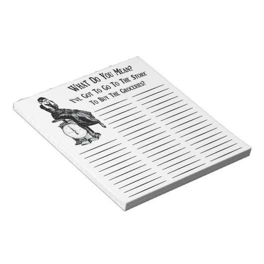 Funny Steampunk Shopping Grocery List Notitieblok (Schuin)