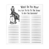 Funny Steampunk Shopping Grocery List Notitieblok (Voorkant)