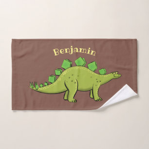 Funny stegosaurus dinosaur cartoon bad handdoek