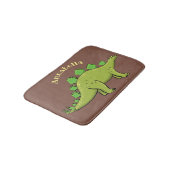 Funny stegosaurus dinosaur cartoon badmat (Gekanteld)
