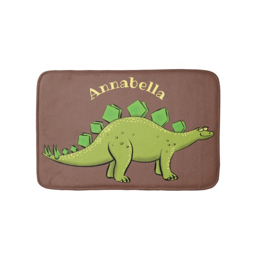 Funny stegosaurus dinosaur cartoon badmat (Voorkant)