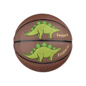 Funny stegosaurus dinosaur cartoon basketbal (Voorkant)