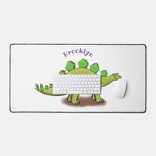 Funny stegosaurus dinosaur cartoon bureaumat (Keyboard & Muis)