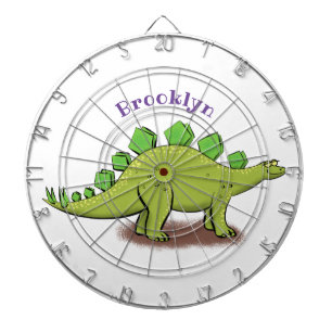 Funny stegosaurus dinosaur cartoon dartbord