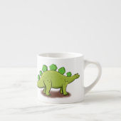 Funny stegosaurus dinosaur cartoon espresso kop (Rechts)