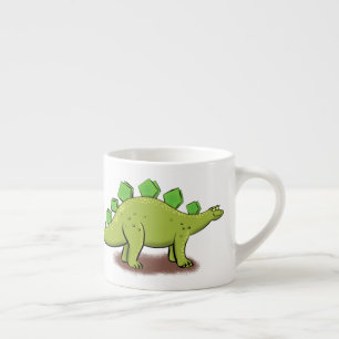 Funny stegosaurus dinosaur cartoon espresso kop