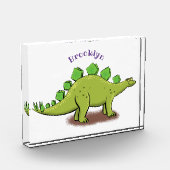 Funny stegosaurus dinosaur cartoon fotoblokken (Links)